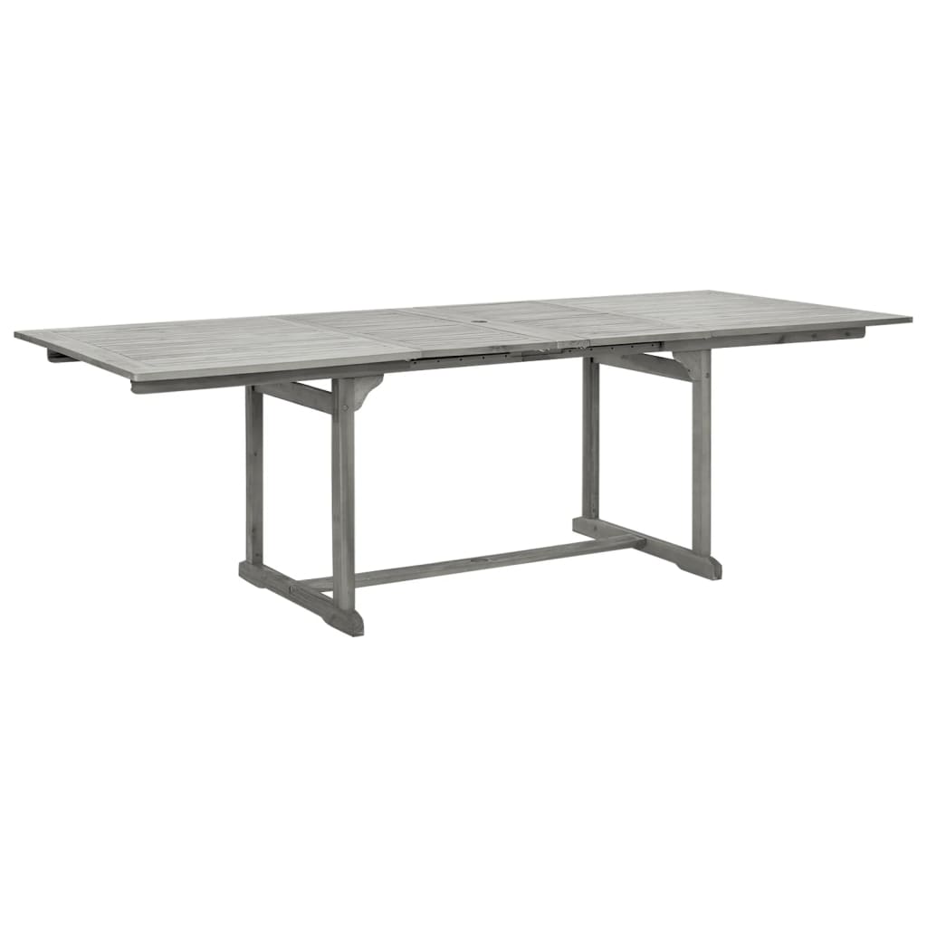 vidaXL Utendørs spisebord (160-240)x100x75 cm heltre akasie