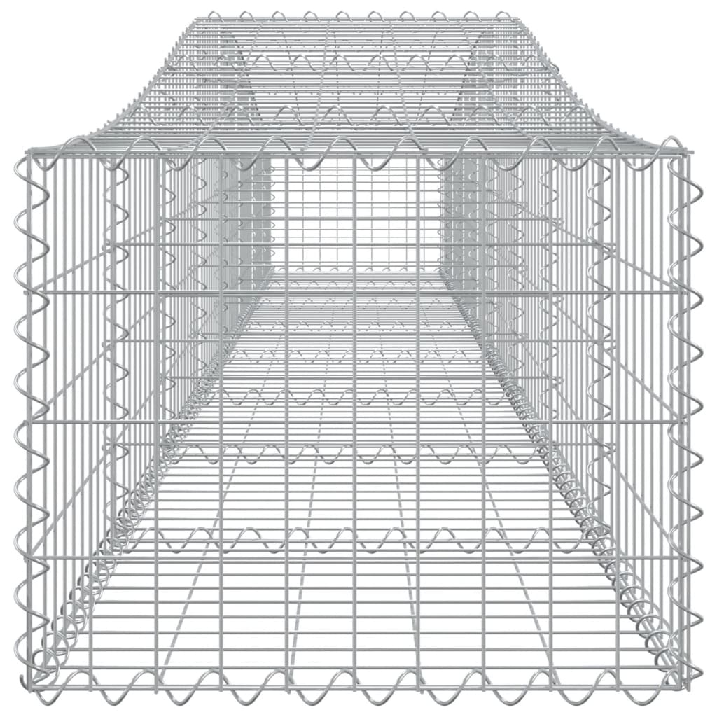 vidaXL Gabionkurver buede 4 stk 400x50x40/60 cm galvanisert jern