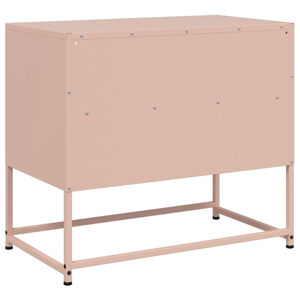 vidaXL TV-benk rosa 68x39x60,5 cm stål