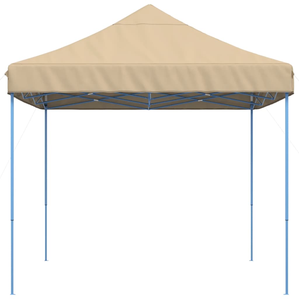 vidaXL Sammenleggbart partytelt pop-up beige 410x279x315 cm