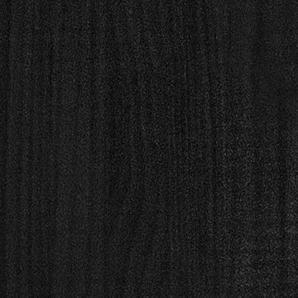 vidaXL Bokhylle/romdeler svart 60x35x135 cm heltre furu