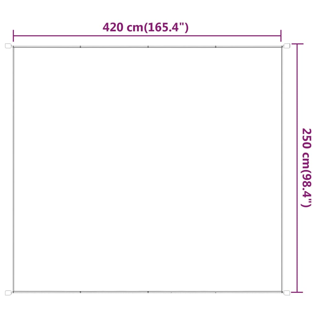 vidaXL Vertikal markise antrasitt 250x420 cm oxford stoff