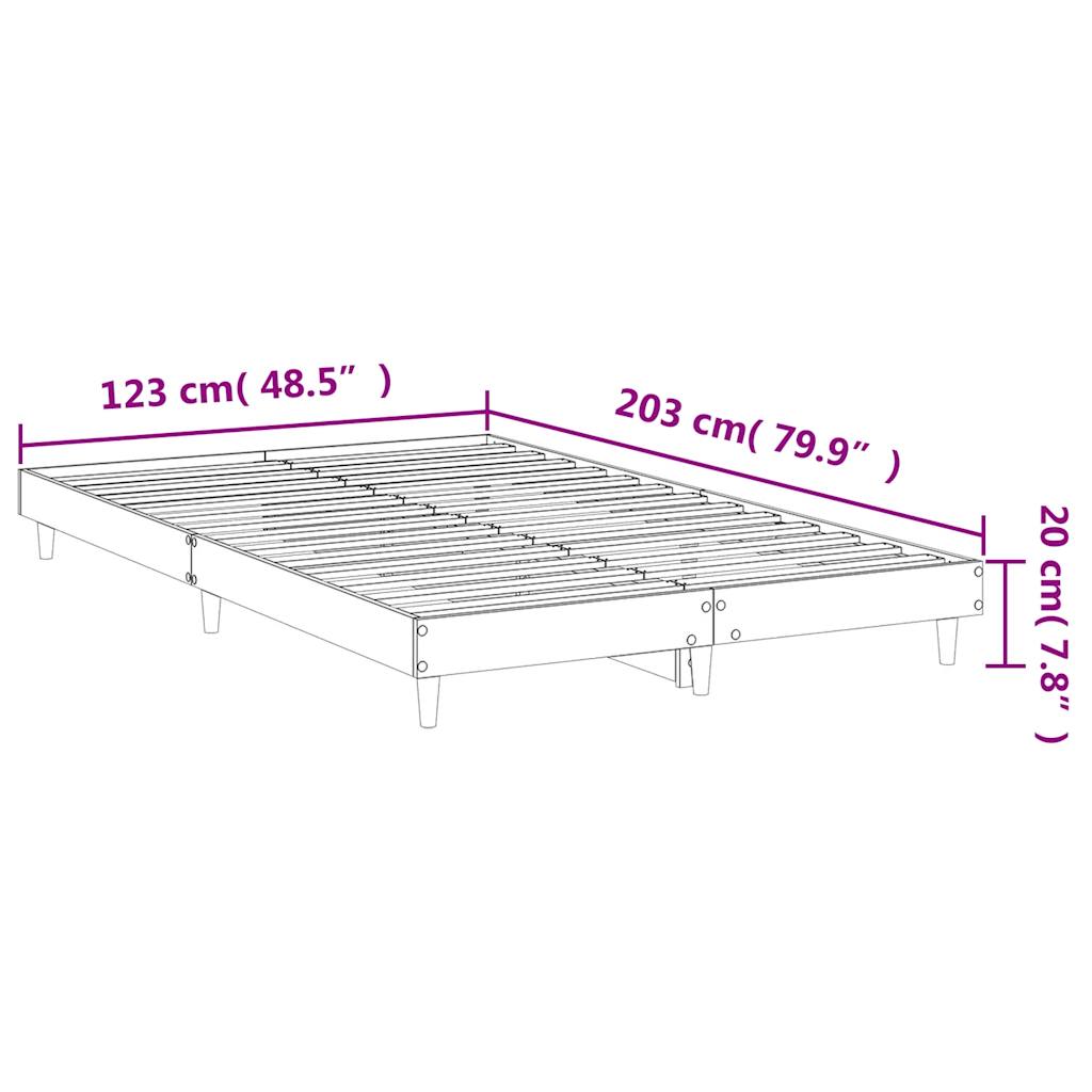 vidaXL Sengeramme røkt eik 120x200 cm konstruert tre