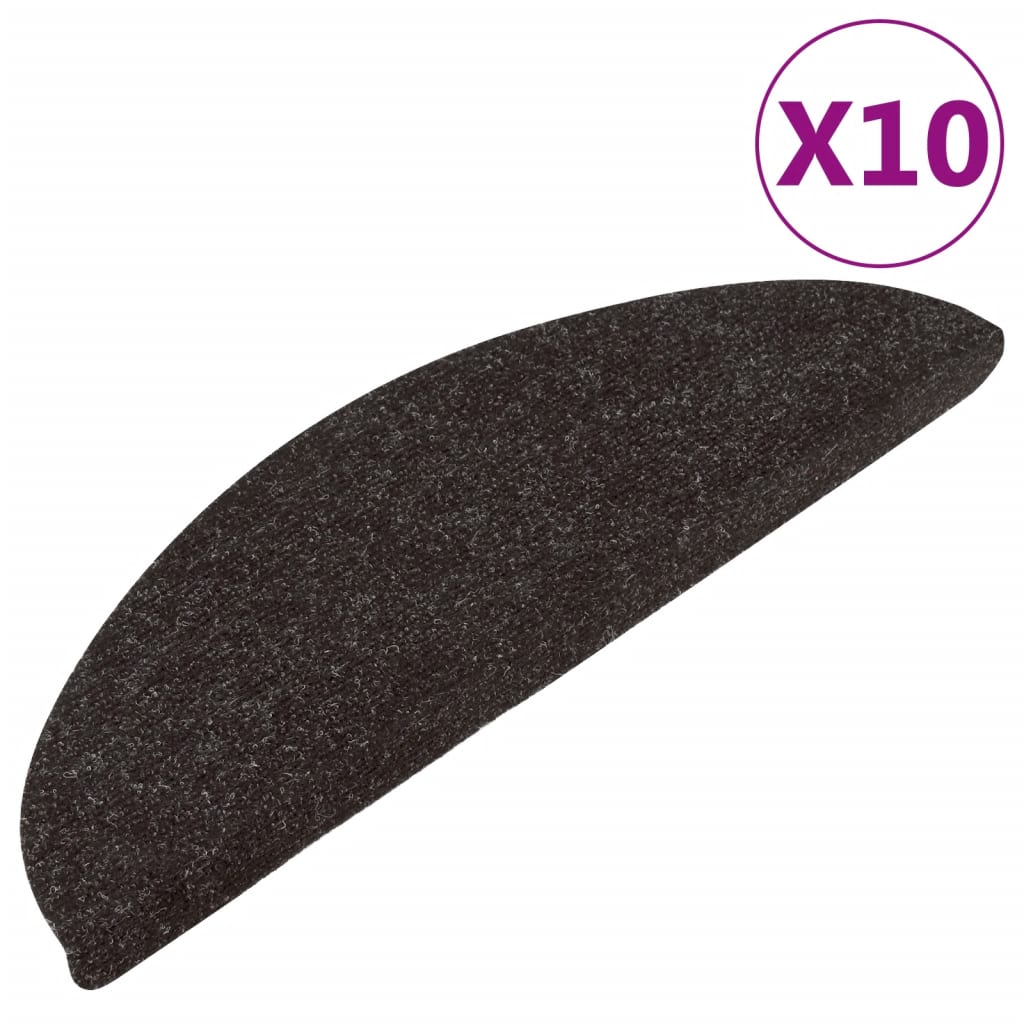 vidaXL Selvklebende trappematter 15 stk 56x17x3 cm svart