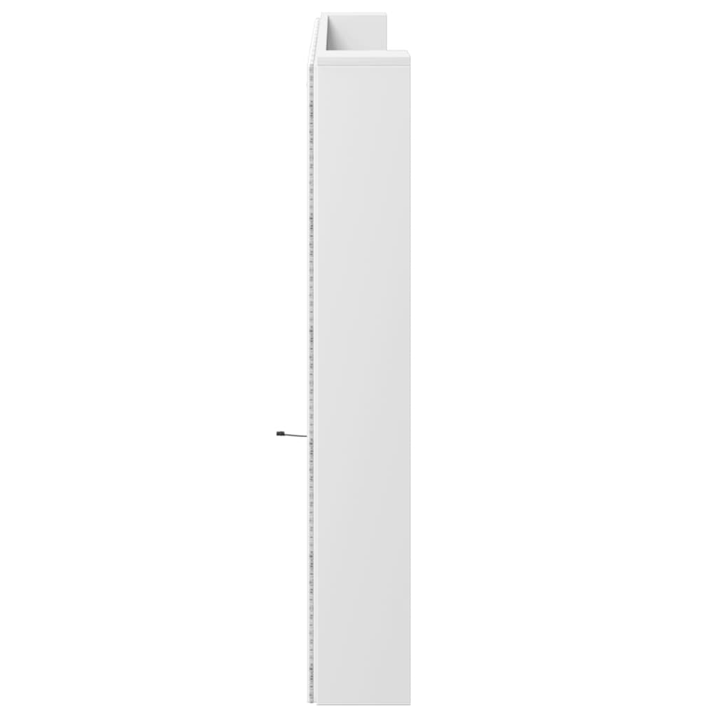 vidaXL Hodegavl skap med LED hvit 220x16,5x103,5 cm