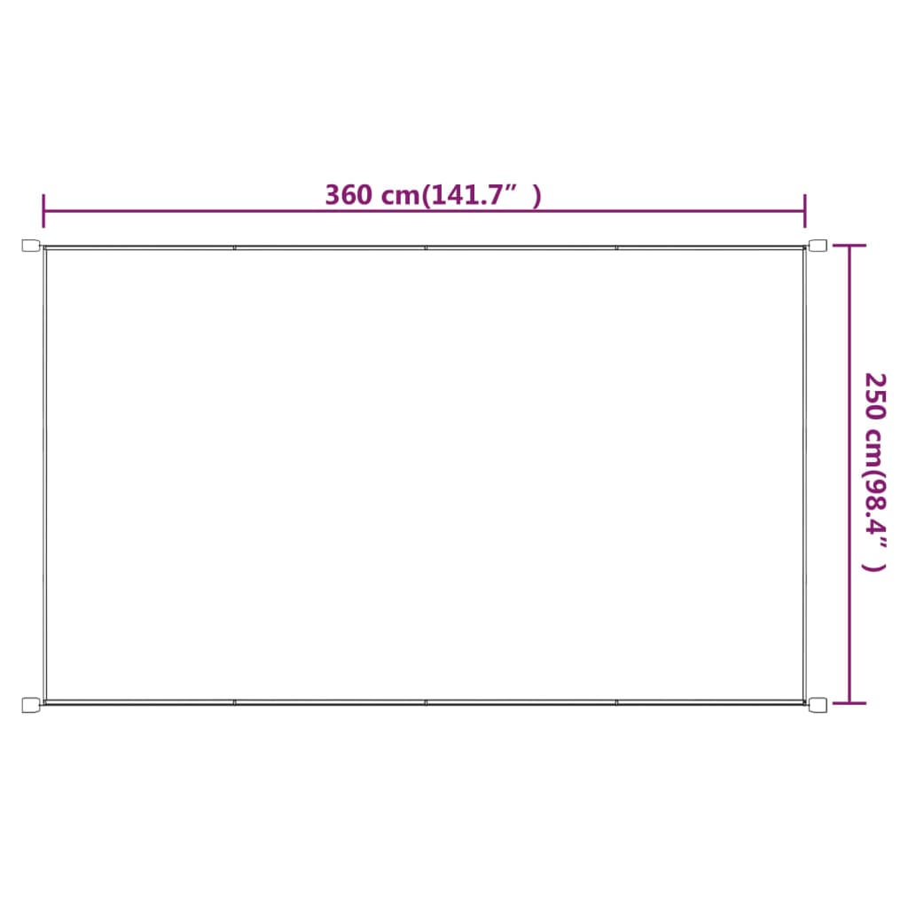 vidaXL Vertikal markise gråbrun 250x360 cm oxfordstoff