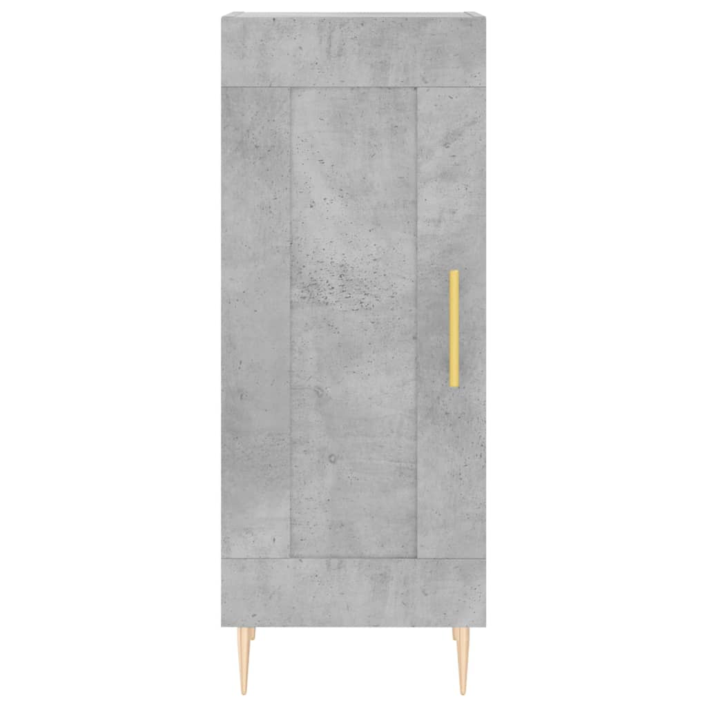 vidaXL Highboard betonggrå 34,5x34x180 cm konstruert tre