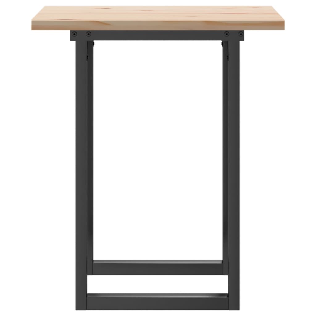 vidaXL Spisebord O-ramme 70x70x75,5 cm heltre furu og støpejern