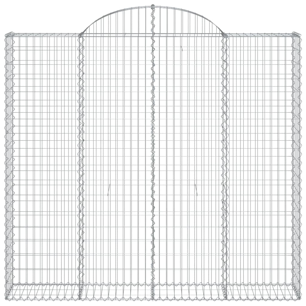 vidaXL Gabionkurver buede 13 stk 200x50x180/200 cm galvanisert jern