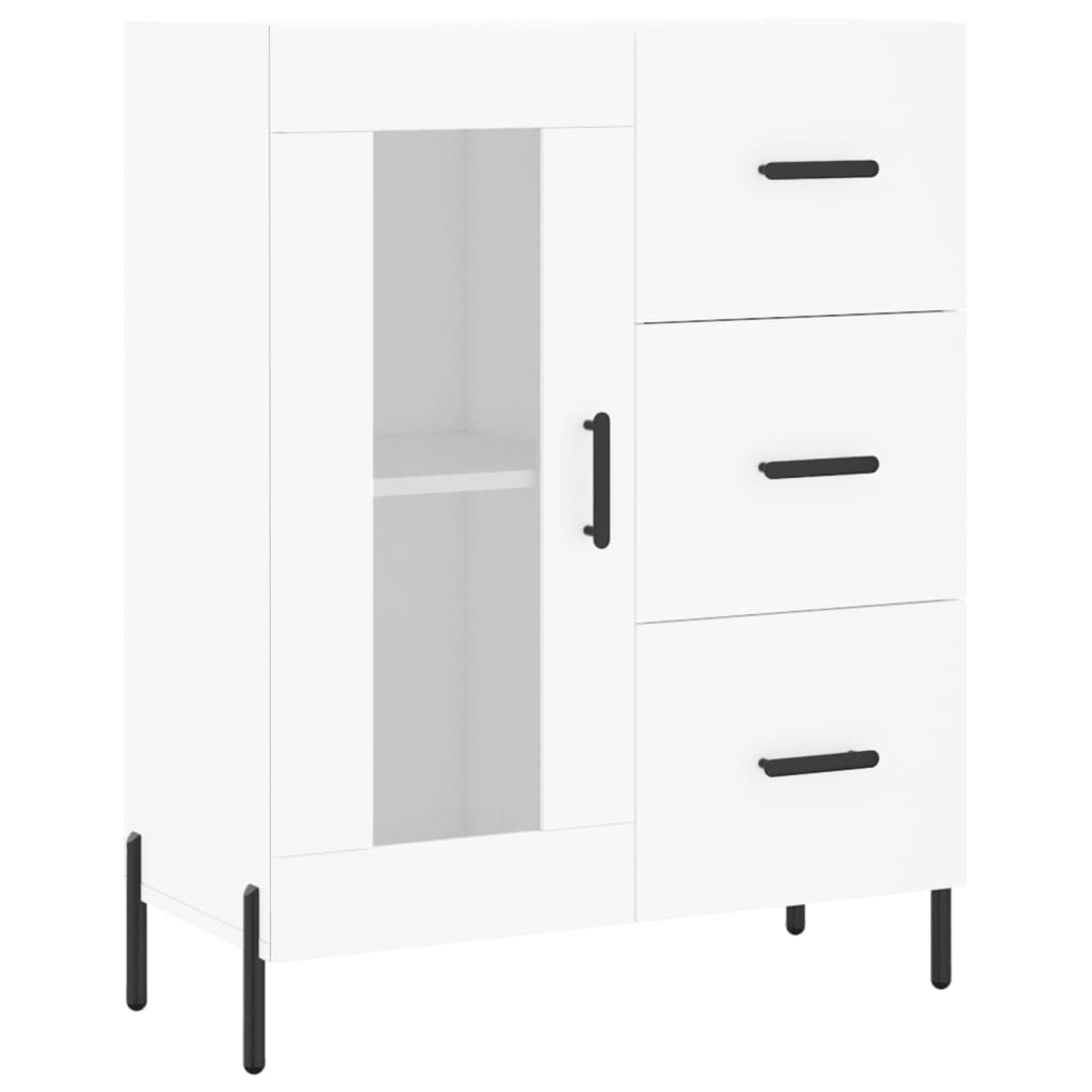 vidaXL Highboard hvit 69,5x34x180 cm konstruert tre