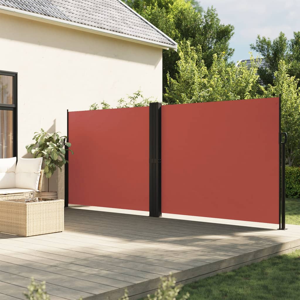 vidaXL Uttrekkbar sidemarkise terrakotta 180x600 cm