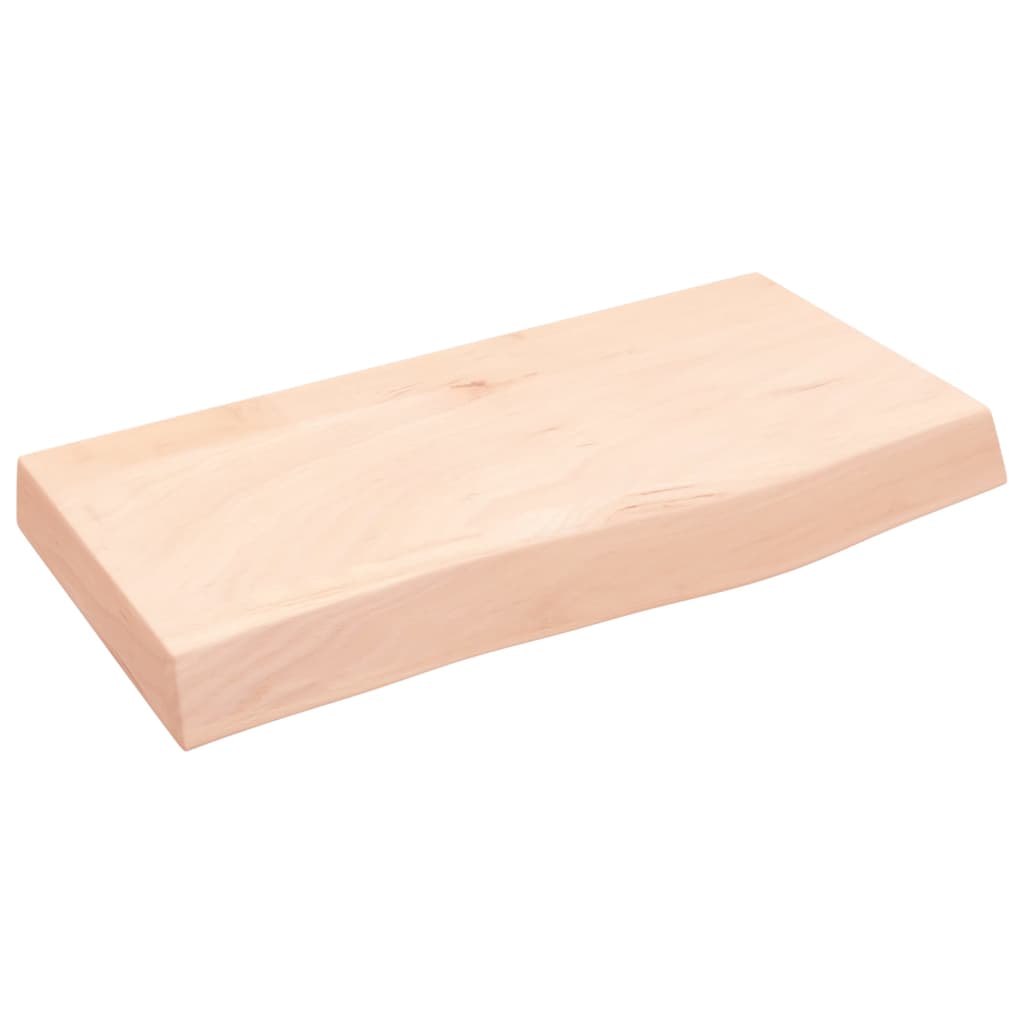 vidaXL Benkeplate til bad 60x30x6 cm ubehandlet heltre