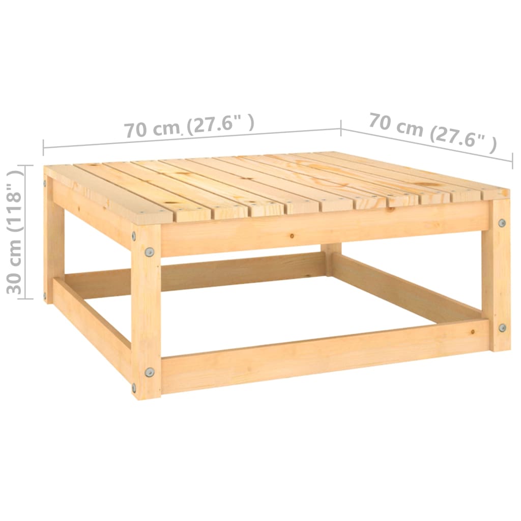 vidaXL Hagesofagruppe med puter 3 deler heltre furu