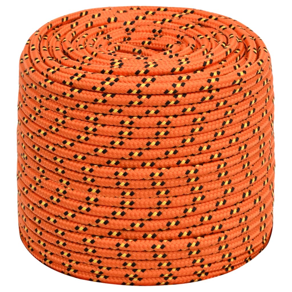 vidaXL Båttau oransje 10 mm 250 m polypropylen