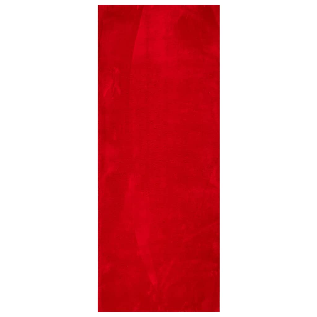 vidaXL Teppe HUARTE kort luv mykt og vaskbart rød 80x200 cm