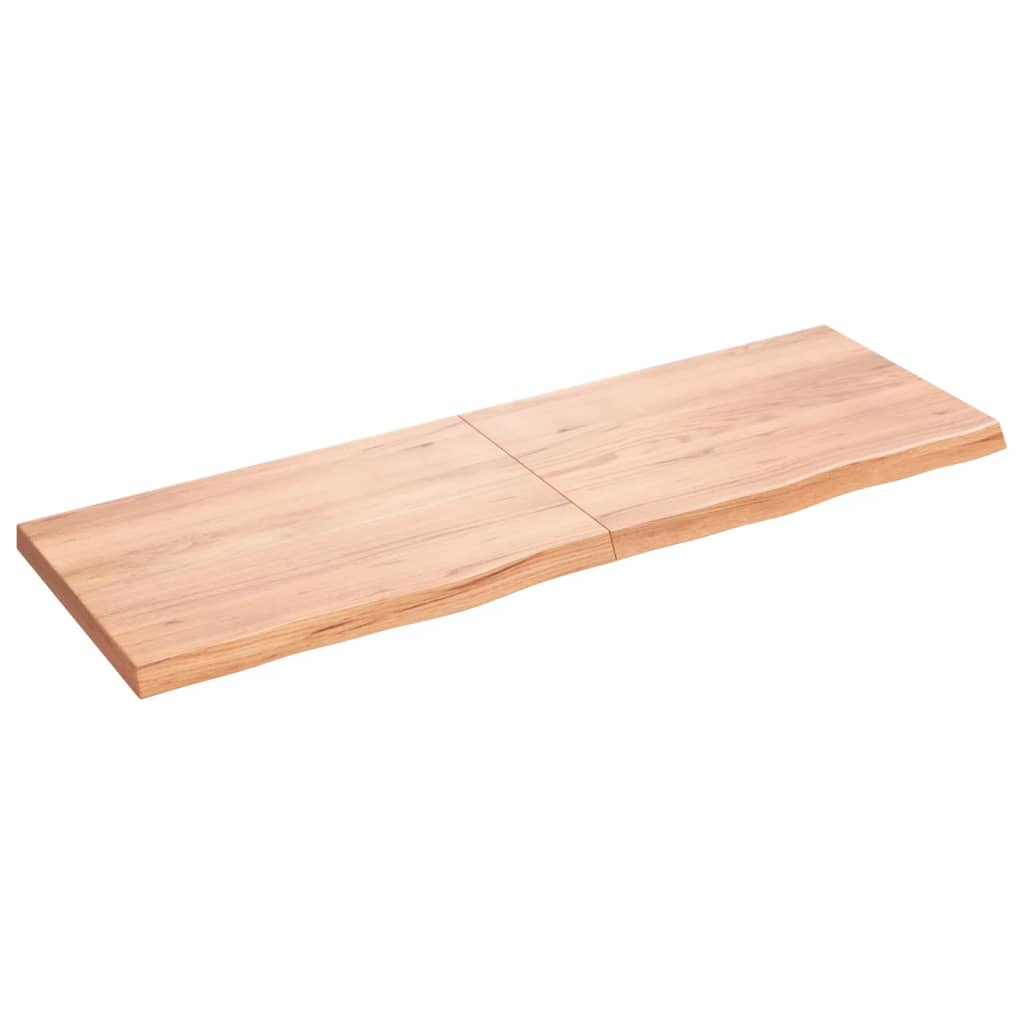 vidaXL Bordplate lysebrun 180x60x(2-6) cm behandlet heltre eik