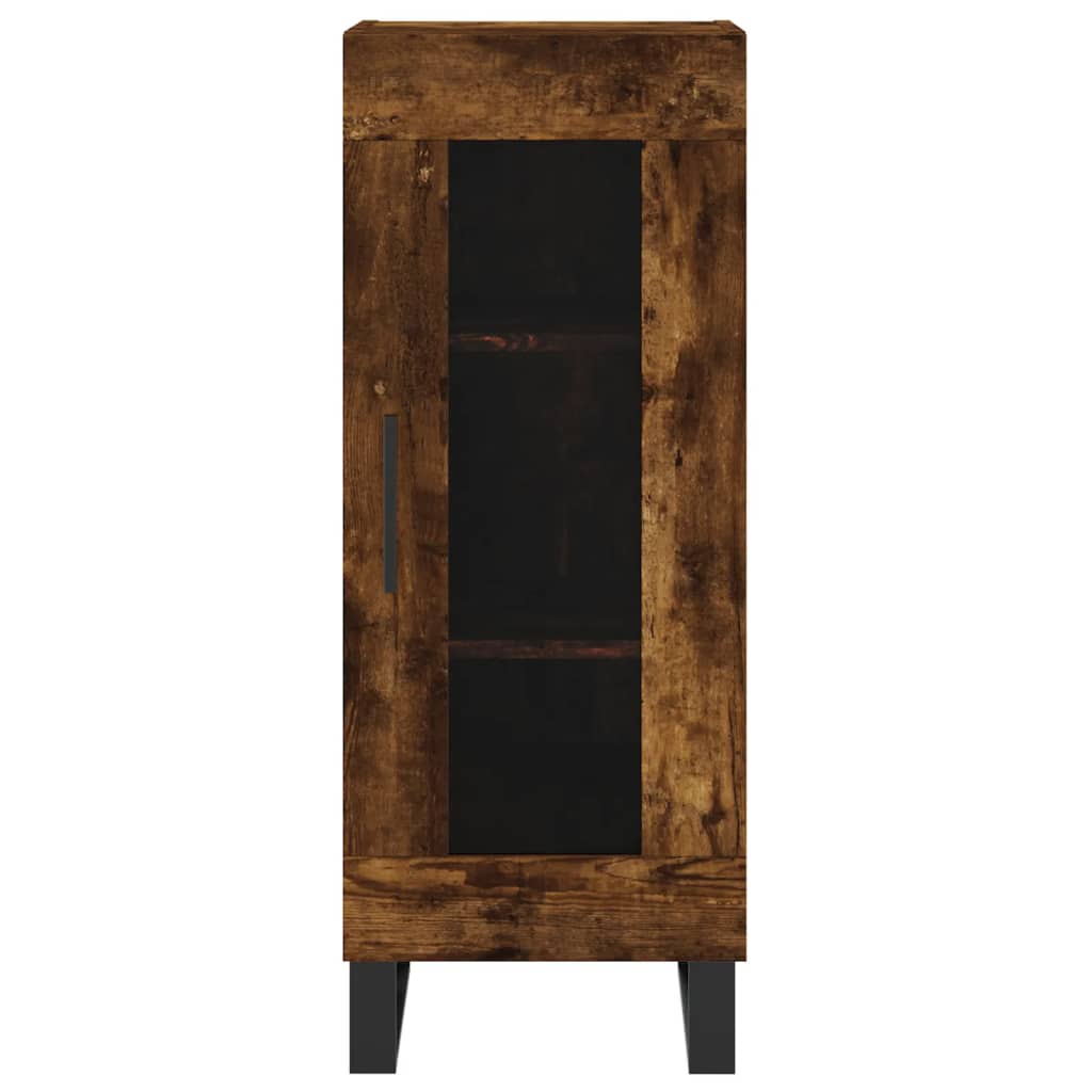 vidaXL Highboard røkt eik 34,5x34x180 cm konstruert tre