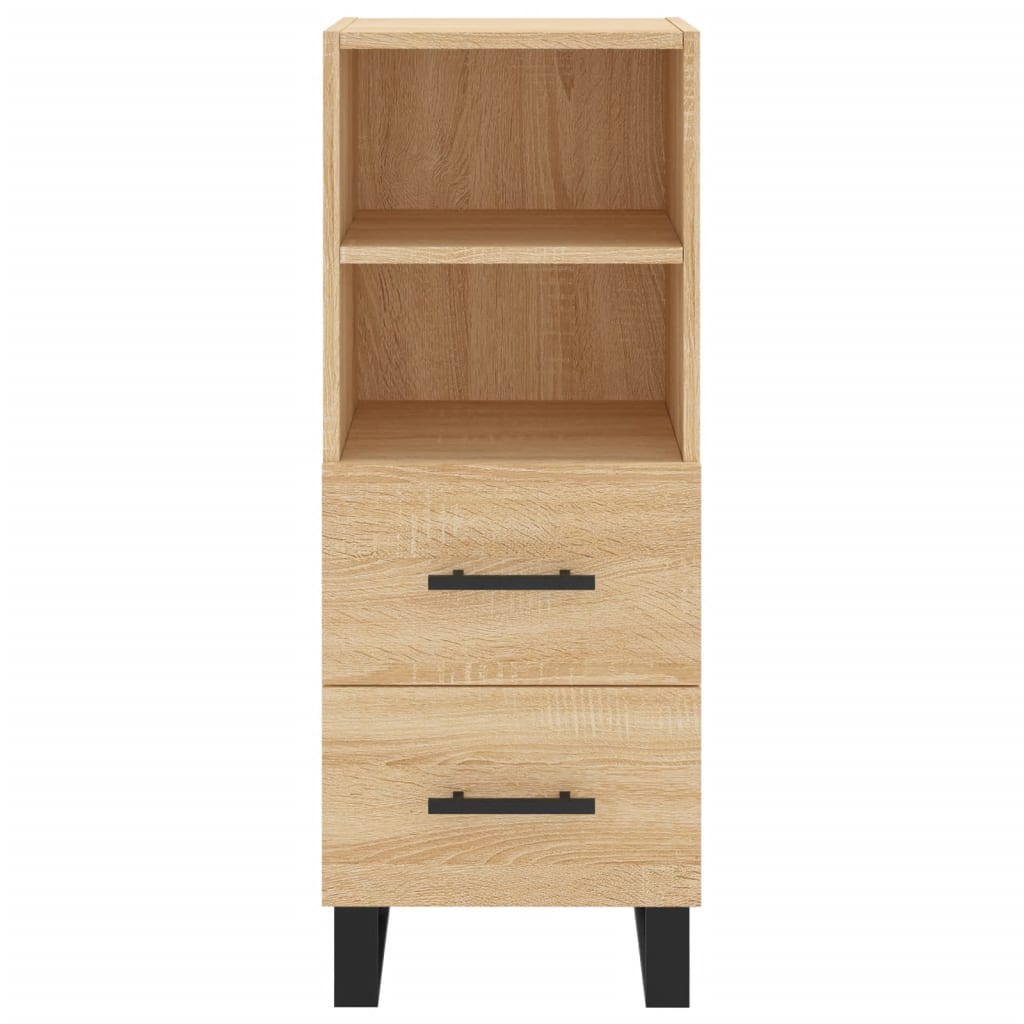 vidaXL Highboard sonoma eik 34,5x34x180 cm konstruert tre