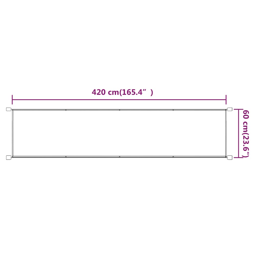 vidaXL Vertikal markise terrakotta 60x420 cm oxfordstoff