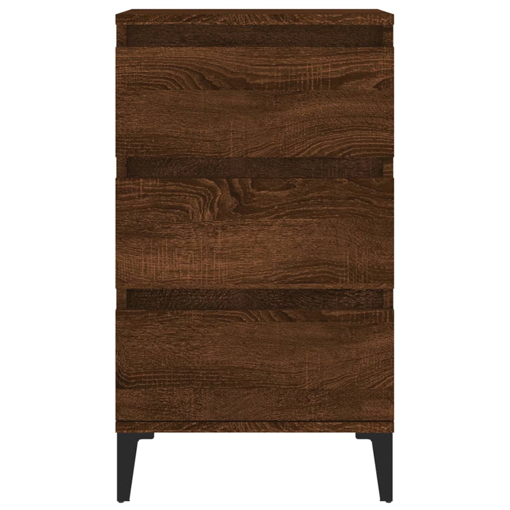 vidaXL Nattbord brun eik 40x35x70 cm konstruert tre