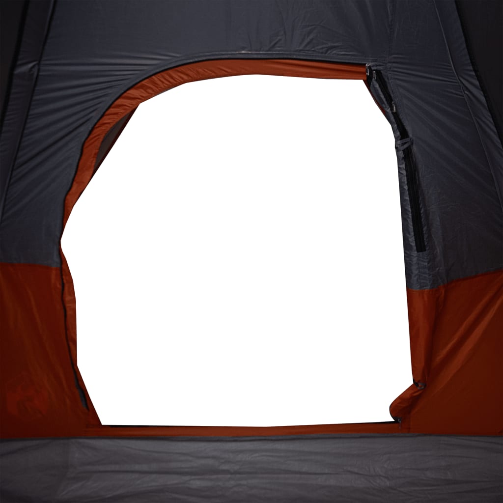 vidaXL Kuppeltelt for camping 9 personer oransje vanntett
