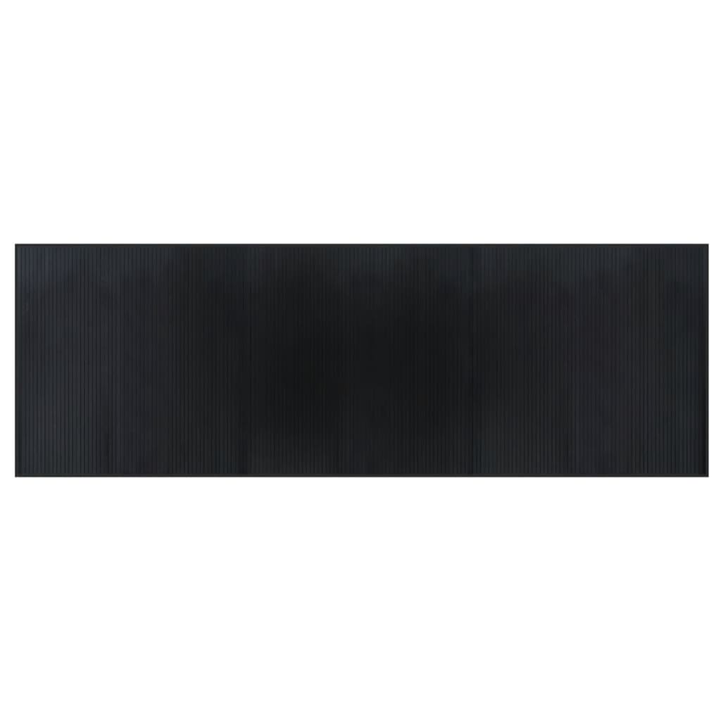 vidaXL Teppe rektangulært svart 100x300 cm bambus