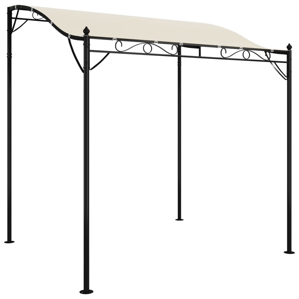 vidaXL Baldakin kremhvit 2x2,3 m 180 g/m² stoff og stål