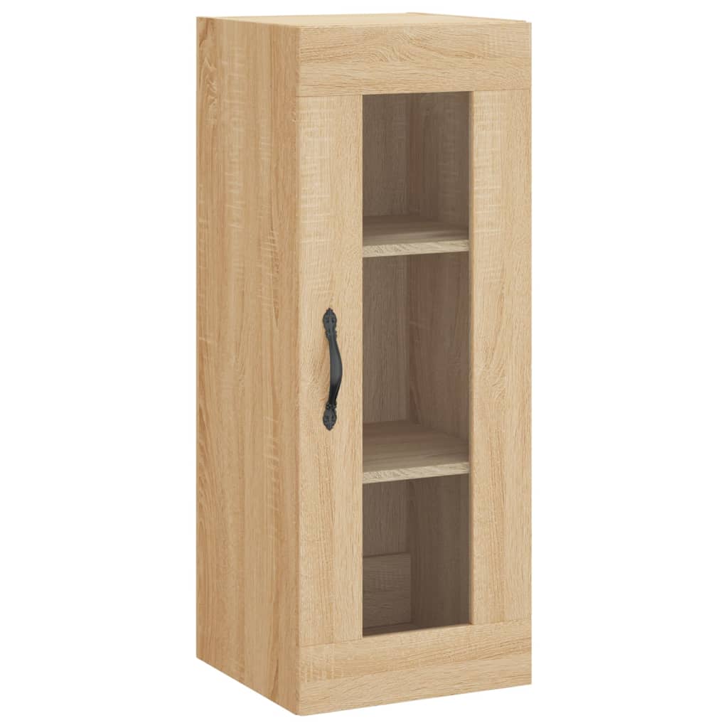 vidaXL Highboard sonoma eik 34,5x34x180 cm konstruert tre