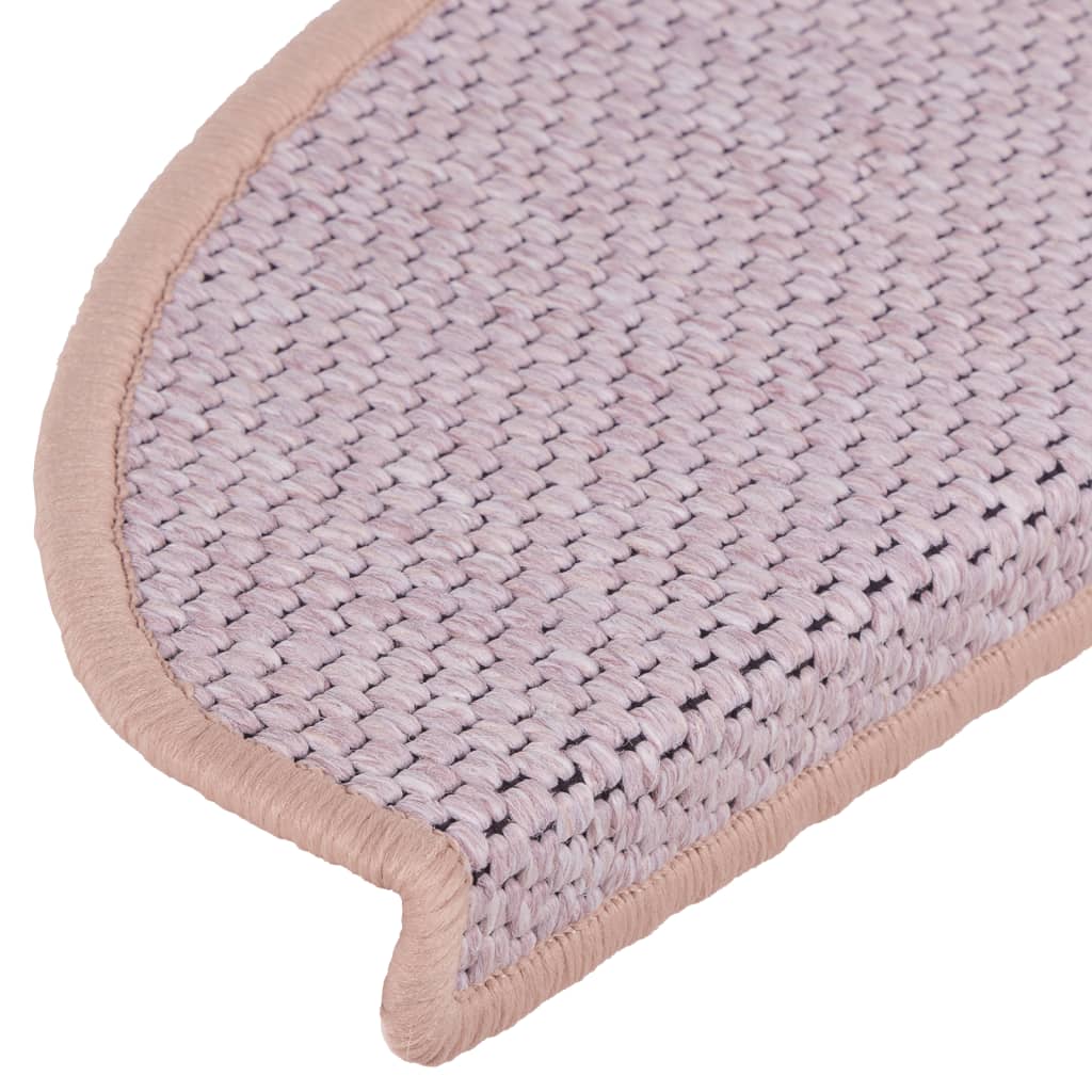 vidaXL Selvklebende trappematter sisal-utseende 15 stk 56x17x3 cm rød