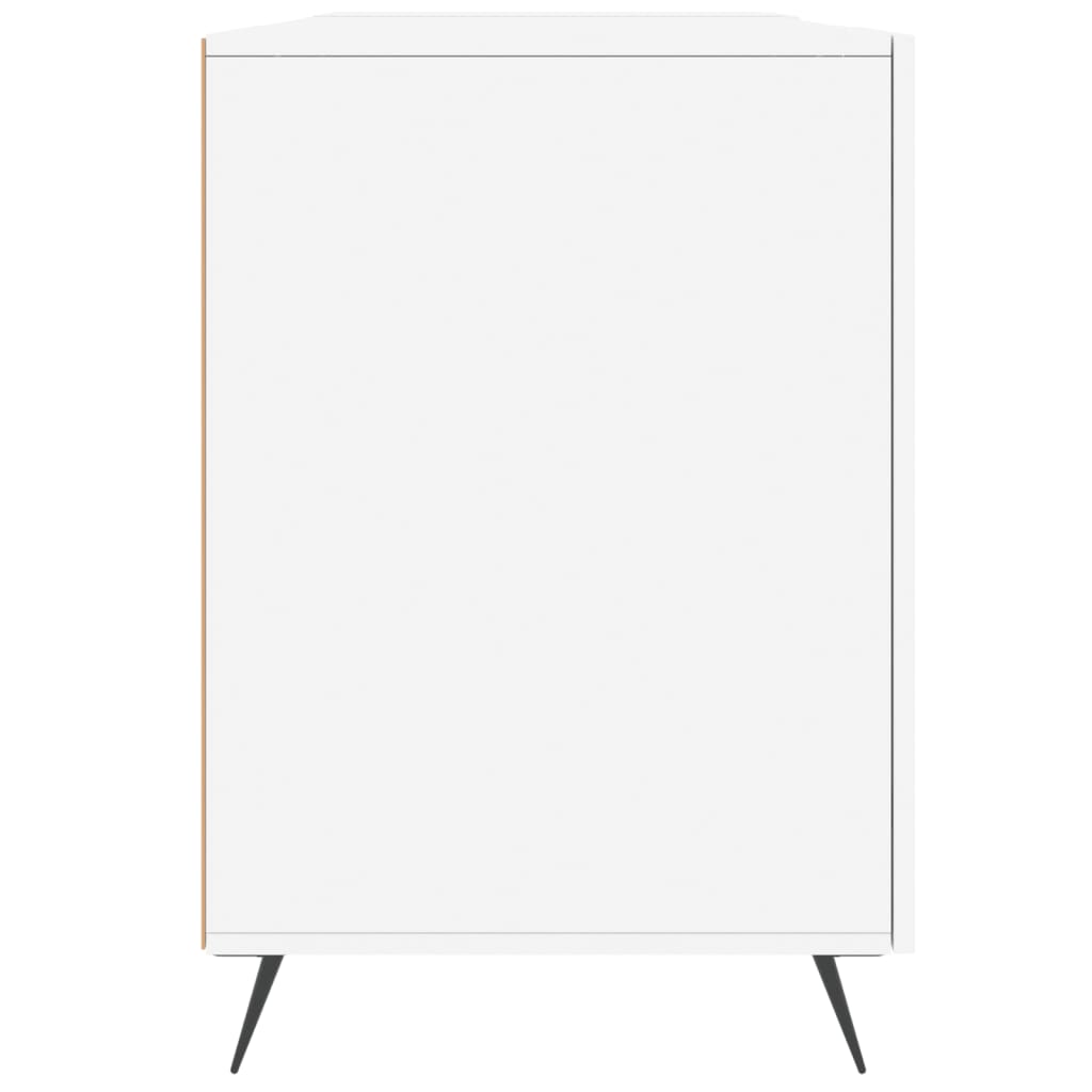 vidaXL Skrivebord hvit 140x50x75 cm konstruert tre