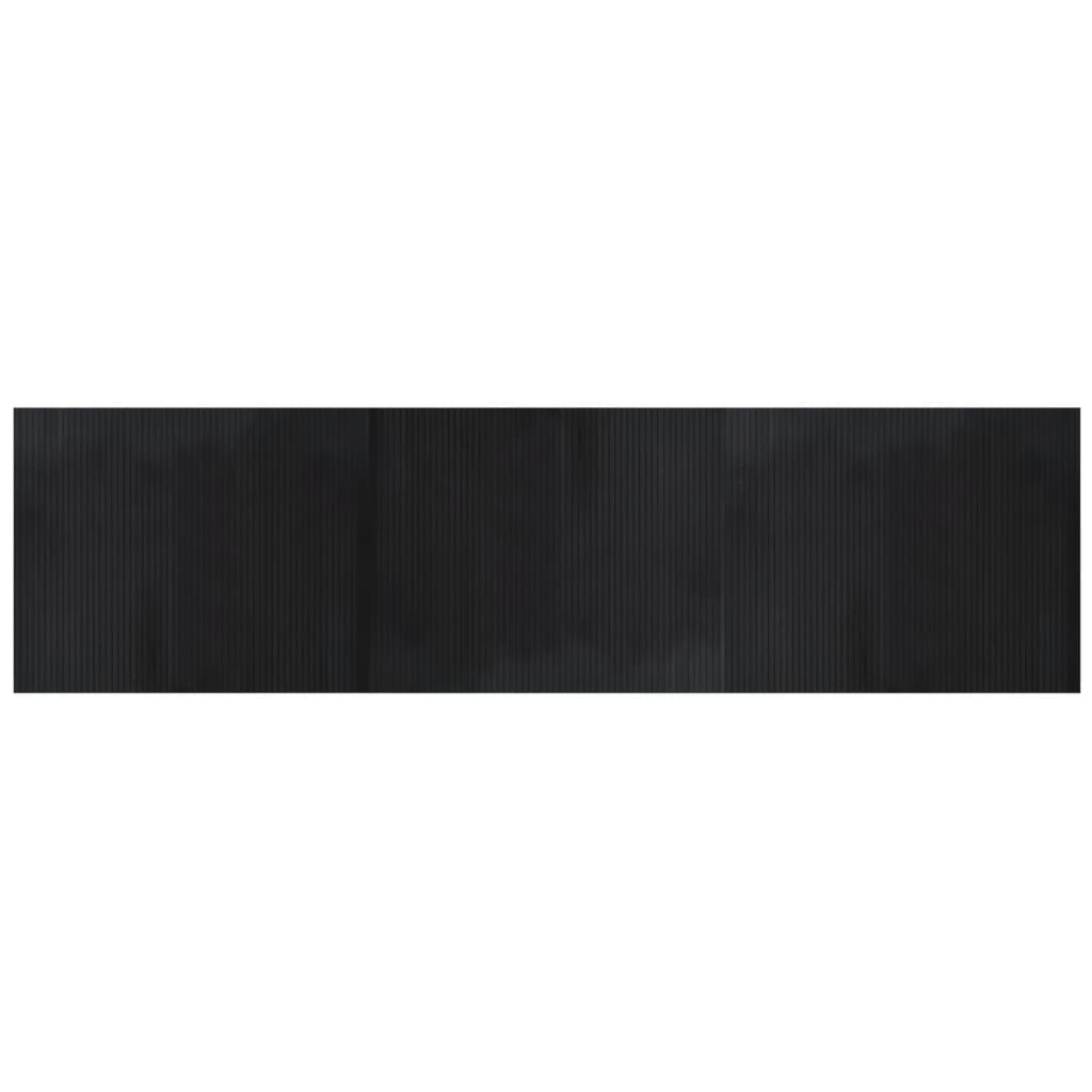 vidaXL Teppe rektangulært svart 80x300 cm bambus
