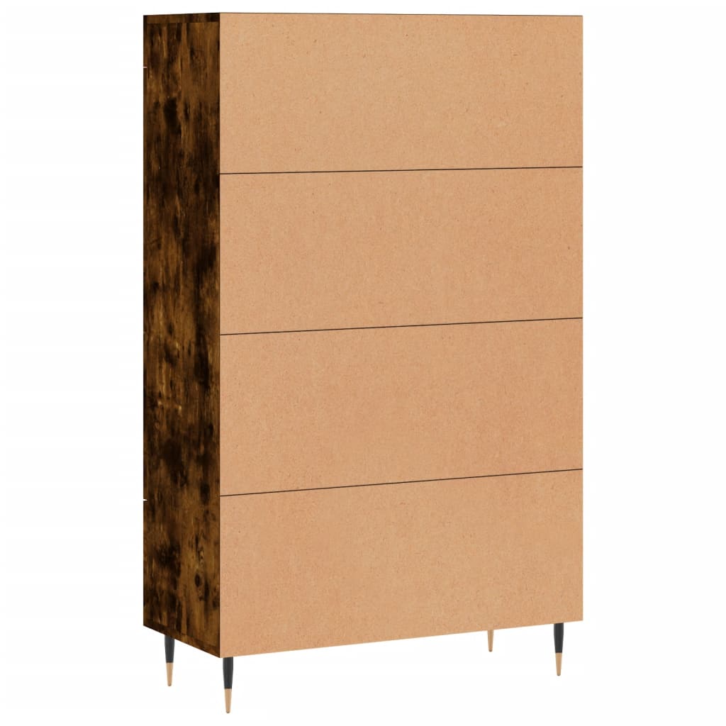 vidaXL Highboard røkt eik 69,5x31x115 cm konstruert tre