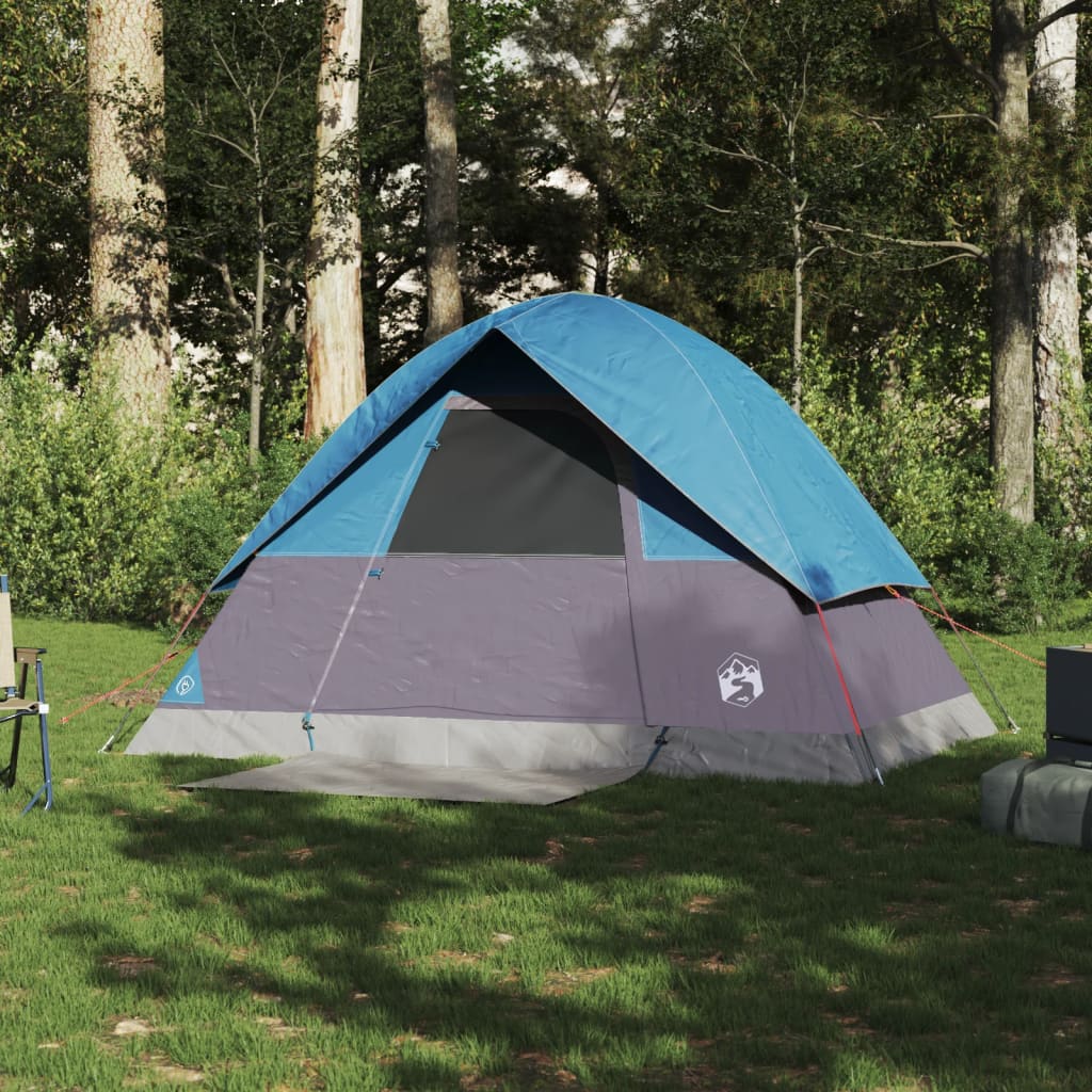 vidaXL Kuppeltelt for camping 1 person blå vanntett