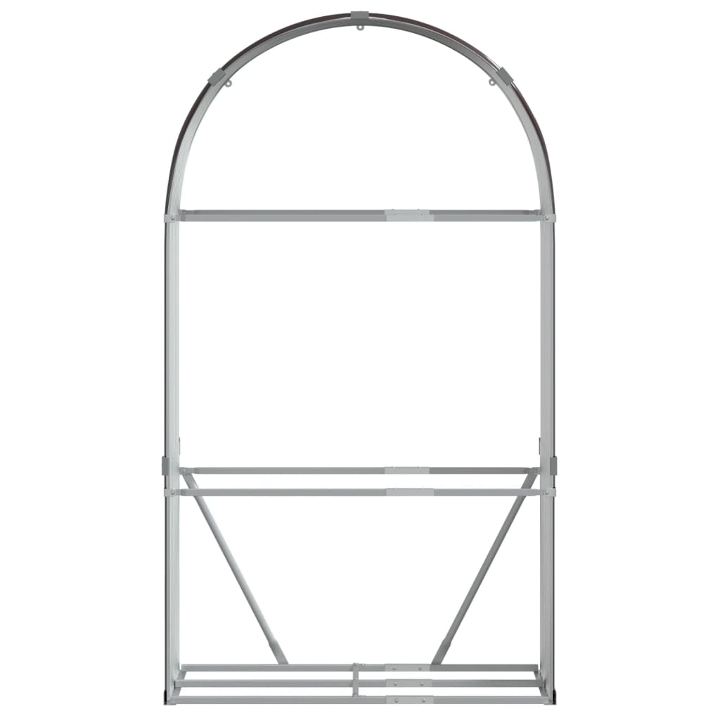 vidaXL Vedholder brun 120x45x210 cm galvanisert stål