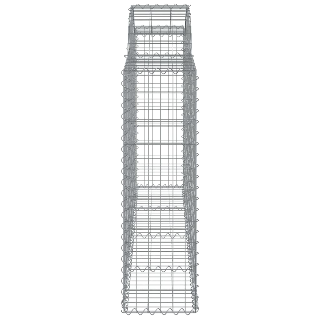 vidaXL Gabionkurver buede 11 stk 200x30x100/120 cm galvanisert jern