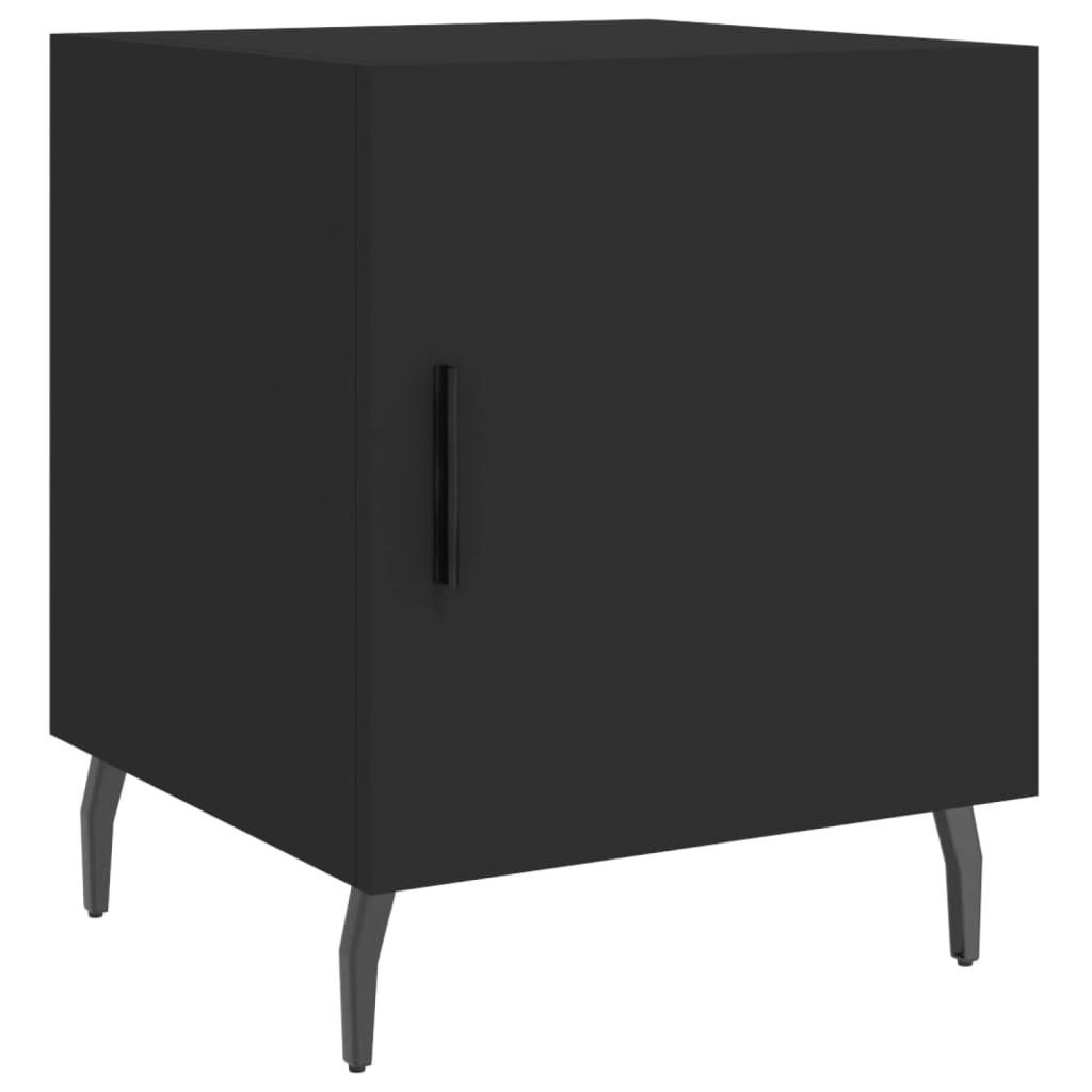 vidaXL Nattbord svart 40x40x50 cm konstruert tre