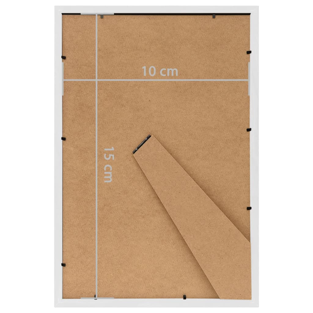 vidaXL Fotorammekollasje for bord 3 stk hvit 10x15 cm MDF