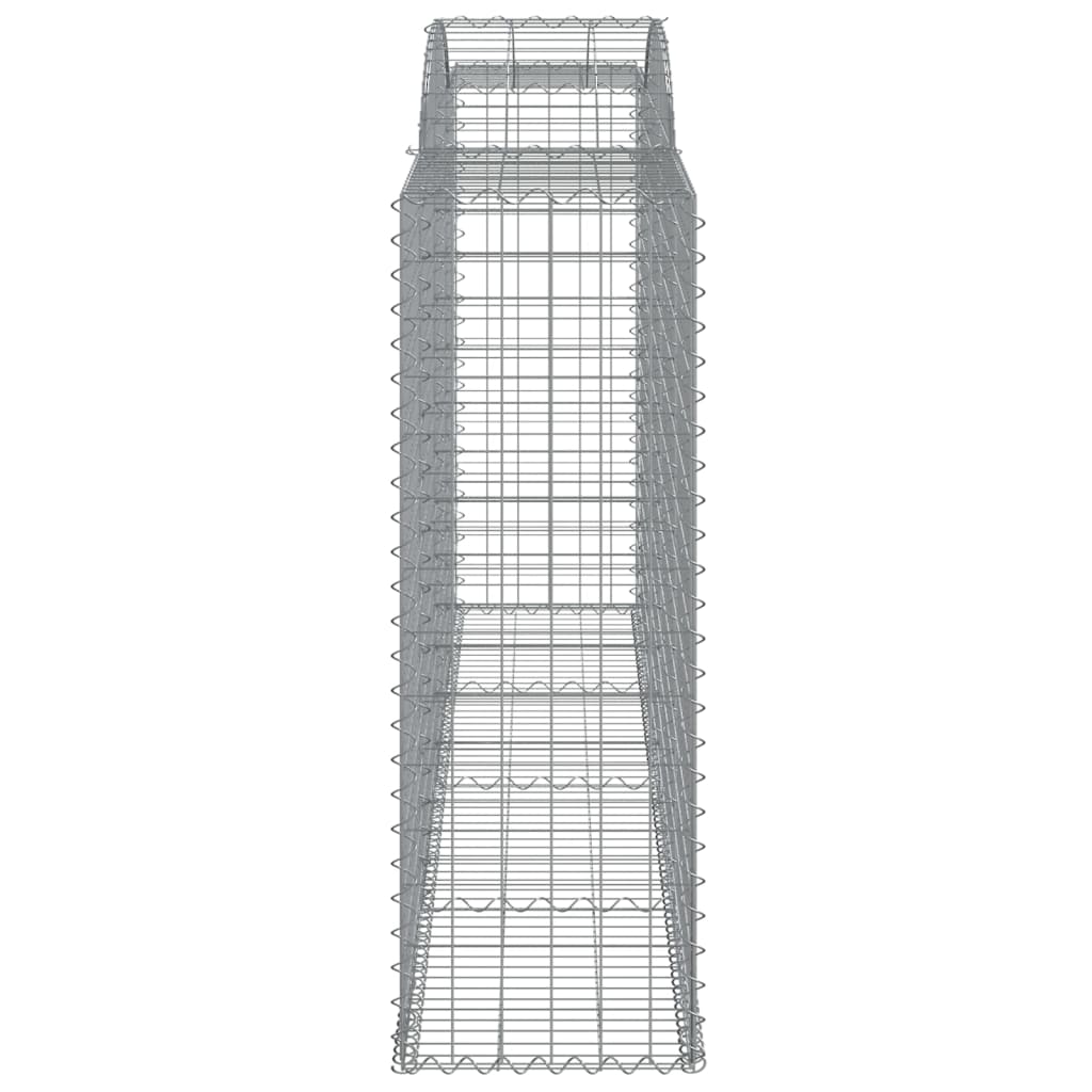 vidaXL Gabionkurver buede 4 stk 300x50x140/160 cm galvanisert jern