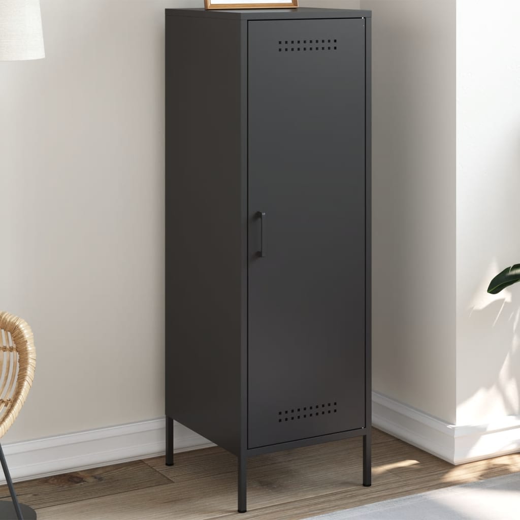 vidaXL Highboard svart 36x39x113 cm stål