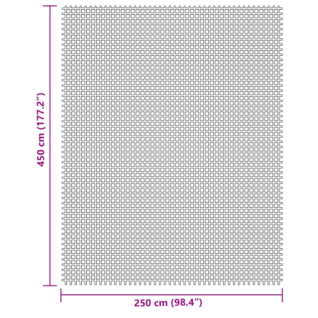 vidaXL Campingmatte kremhvit 4,5x2,5 m