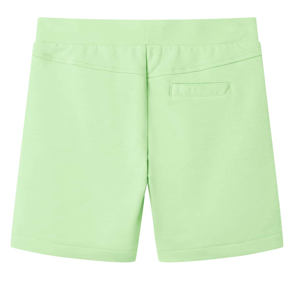 Barneshorts fluogrønn 128