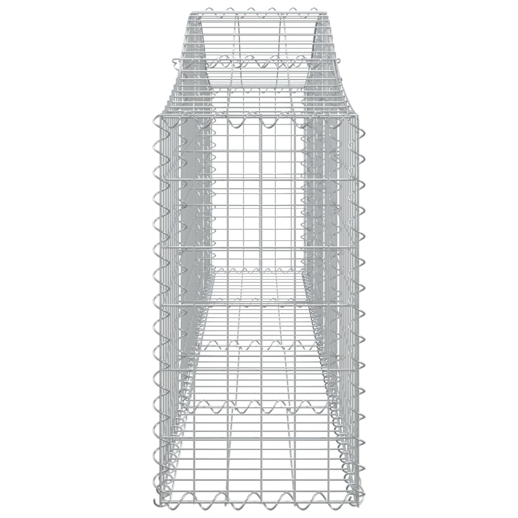 vidaXL Gabionkurver buede 25 stk 200x30x60/80 cm galvanisert jern