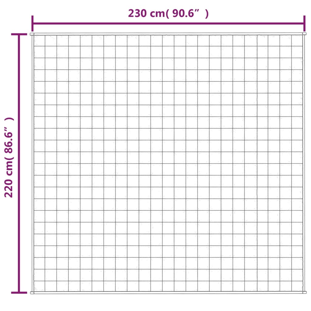 vidaXL Vektdyne blå 220x230 cm 11 kg stoff