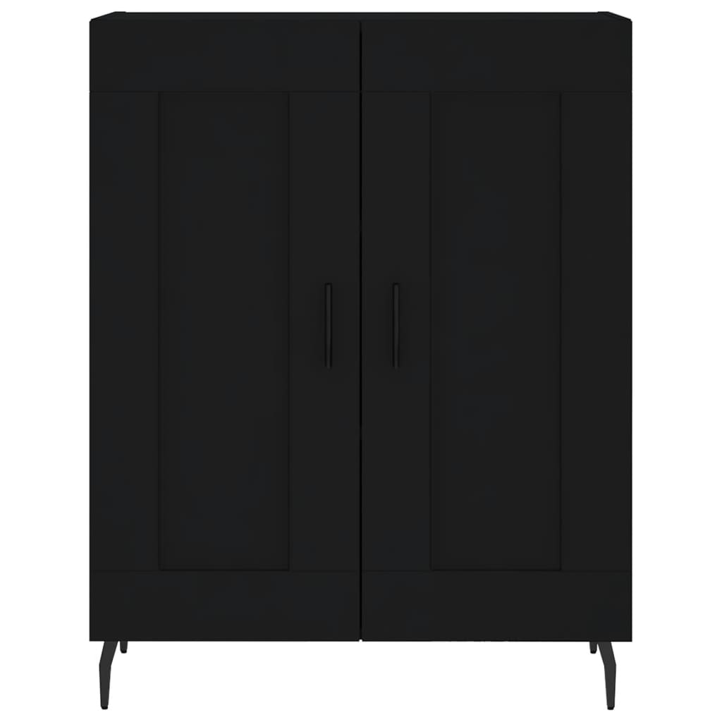 vidaXL Highboard svart 69,5x34x180 cm konstruert tre