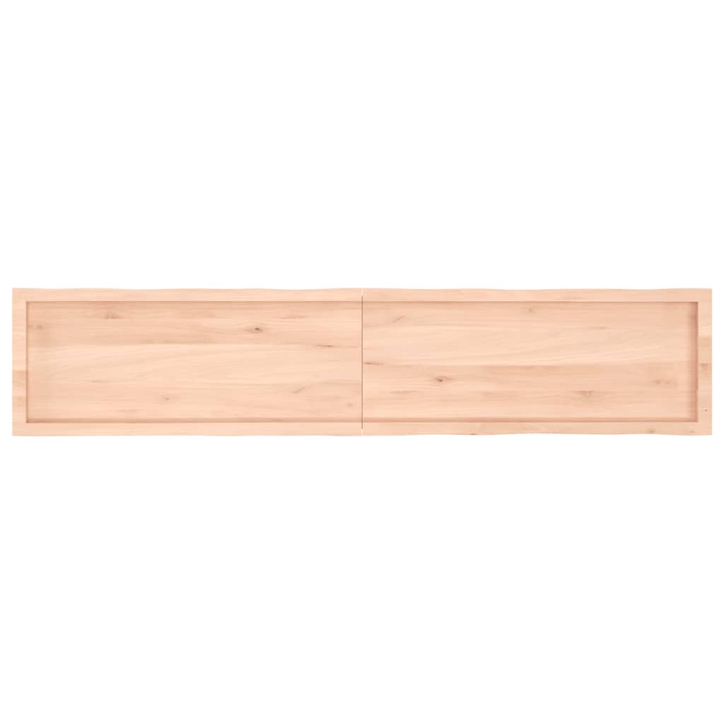 vidaXL Bordplate 200x40x(2-6) cm ubehandlet heltre eik naturlig kant