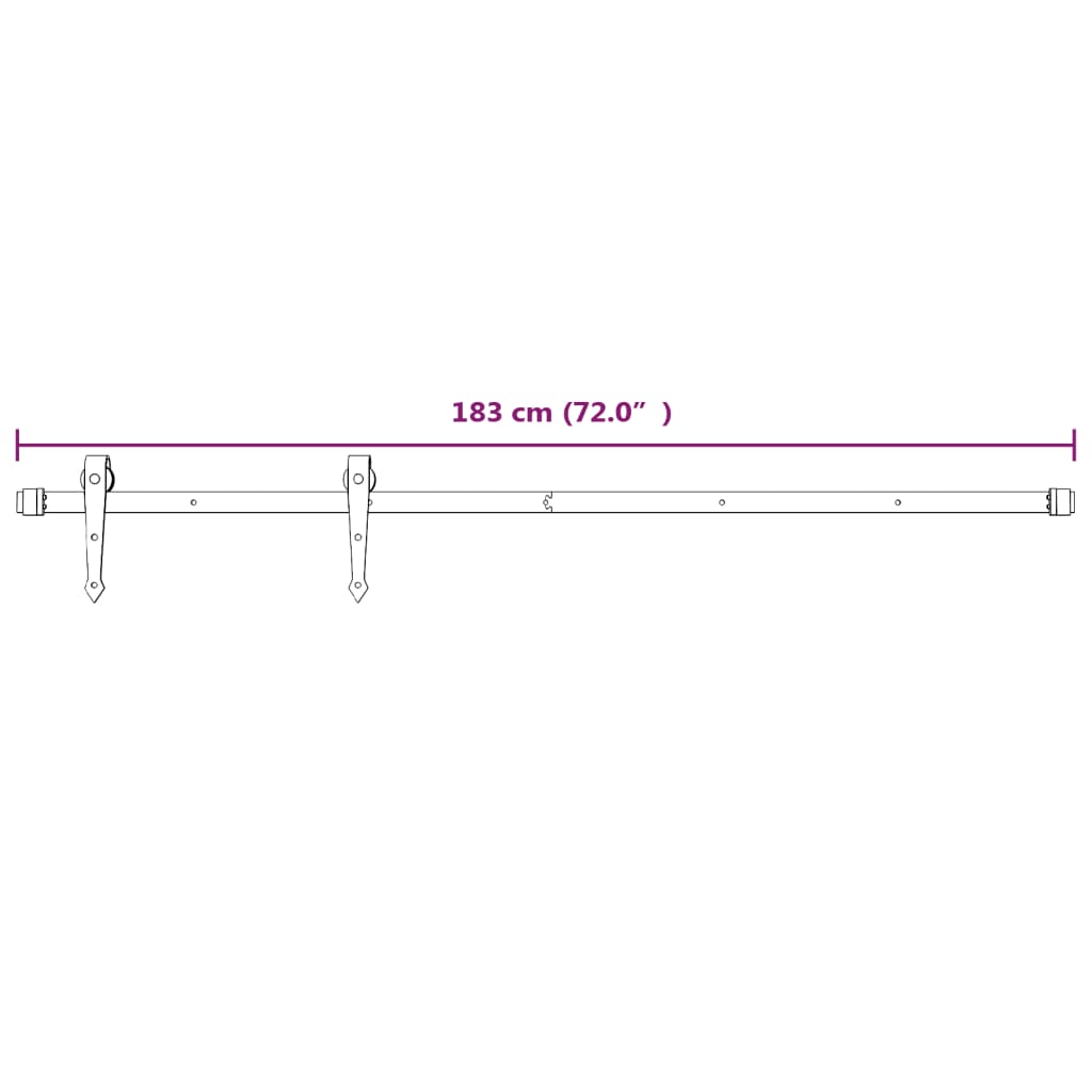 vidaXL Skyvedør med monteringstilbehør 80x210 cm heltre furu