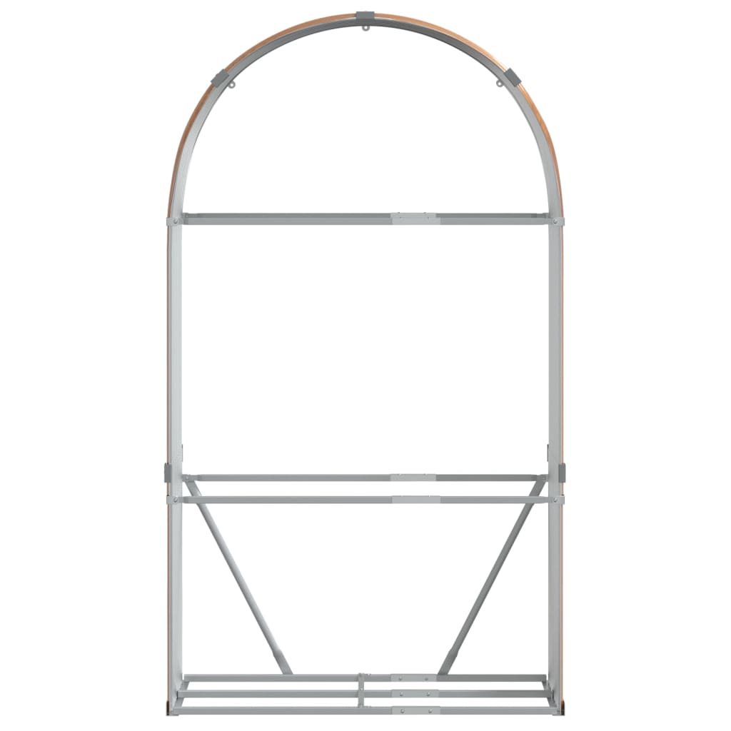 vidaXL Vedholder lysebrun 120x45x210 cm galvanisert stål