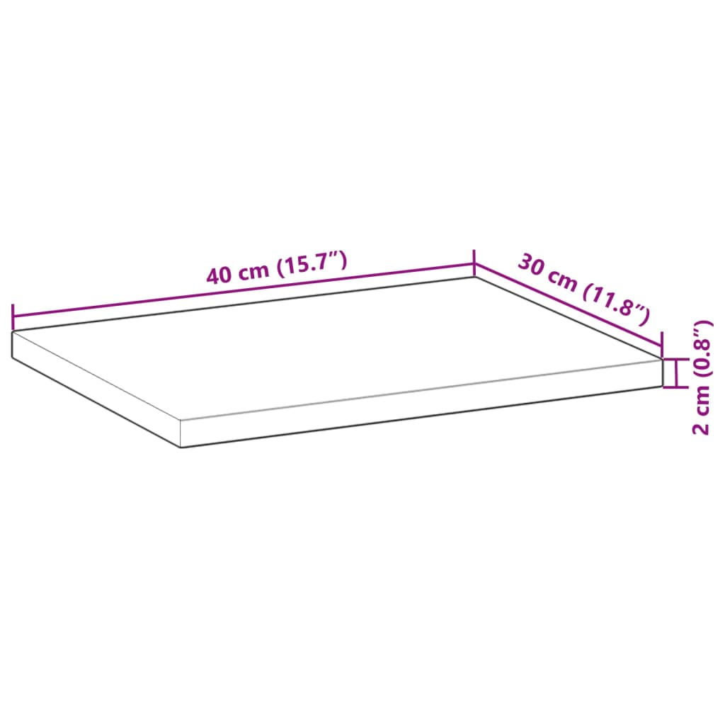 vidaXL Flytende hyller 4 stk 40x30x2 cm oljebehandlet heltre akasie