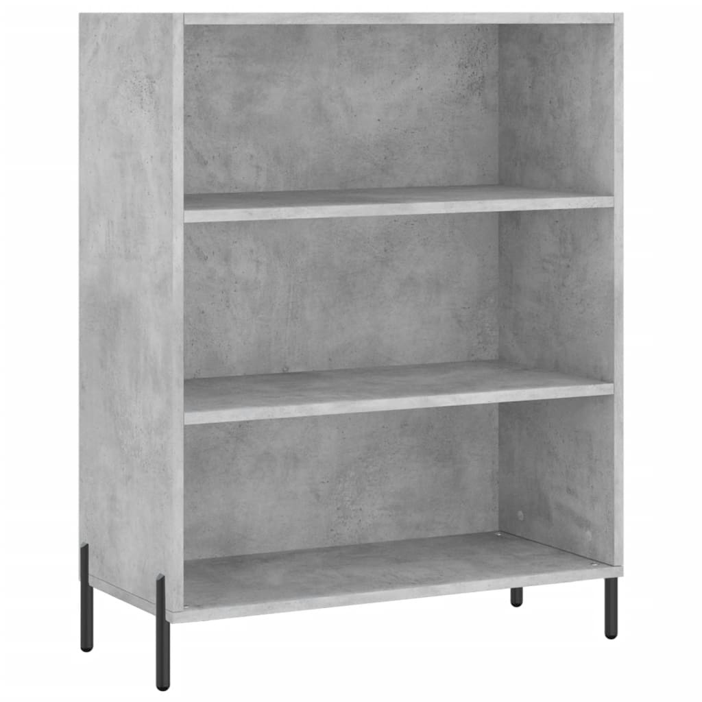 vidaXL Highboard betonggrå 69,5x34x180 cm konstruert tre