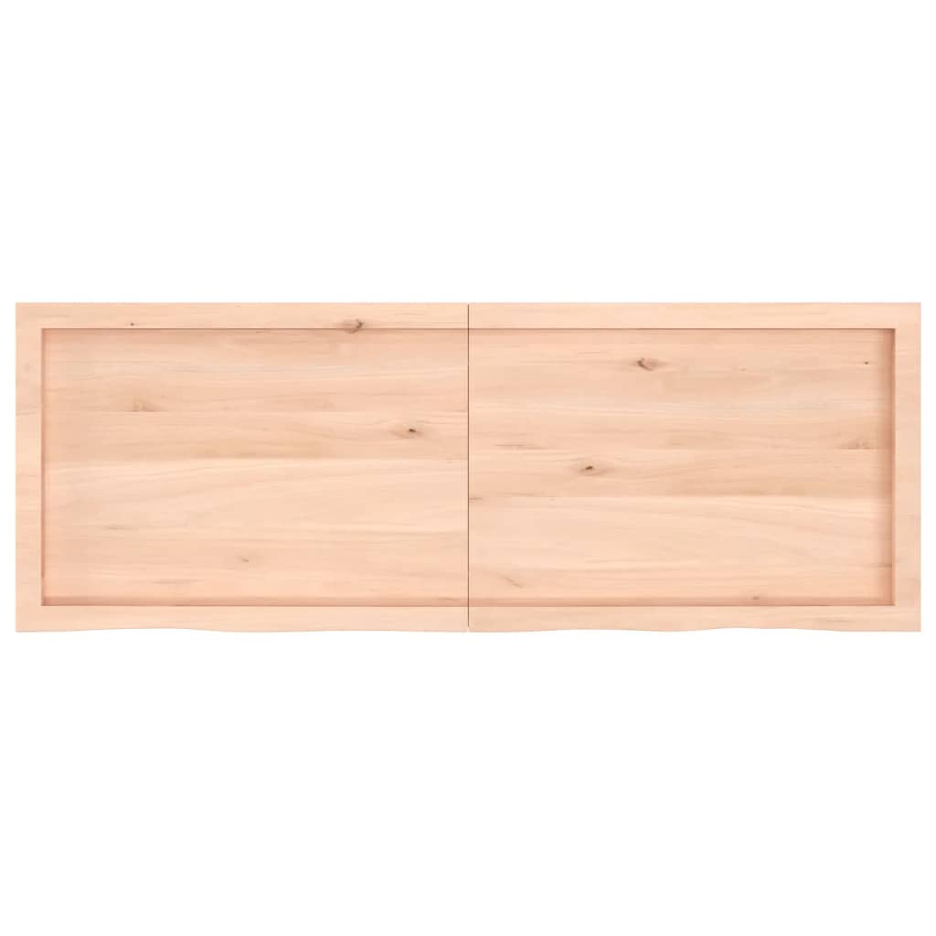 vidaXL Benkeplate til bad 140x50x4 cm ubehandlet heltre